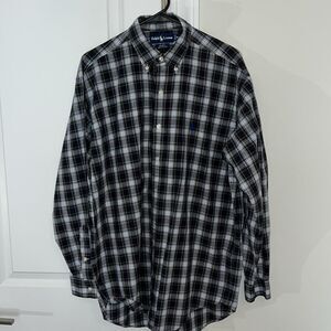Polo Ralph Lauren Blue Gordan Scottish Tartan Plaid Button Down Pony Shirt Blake